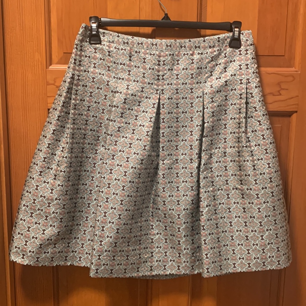 ETCETERA Pleated Pattern Silk Skirt Size 8